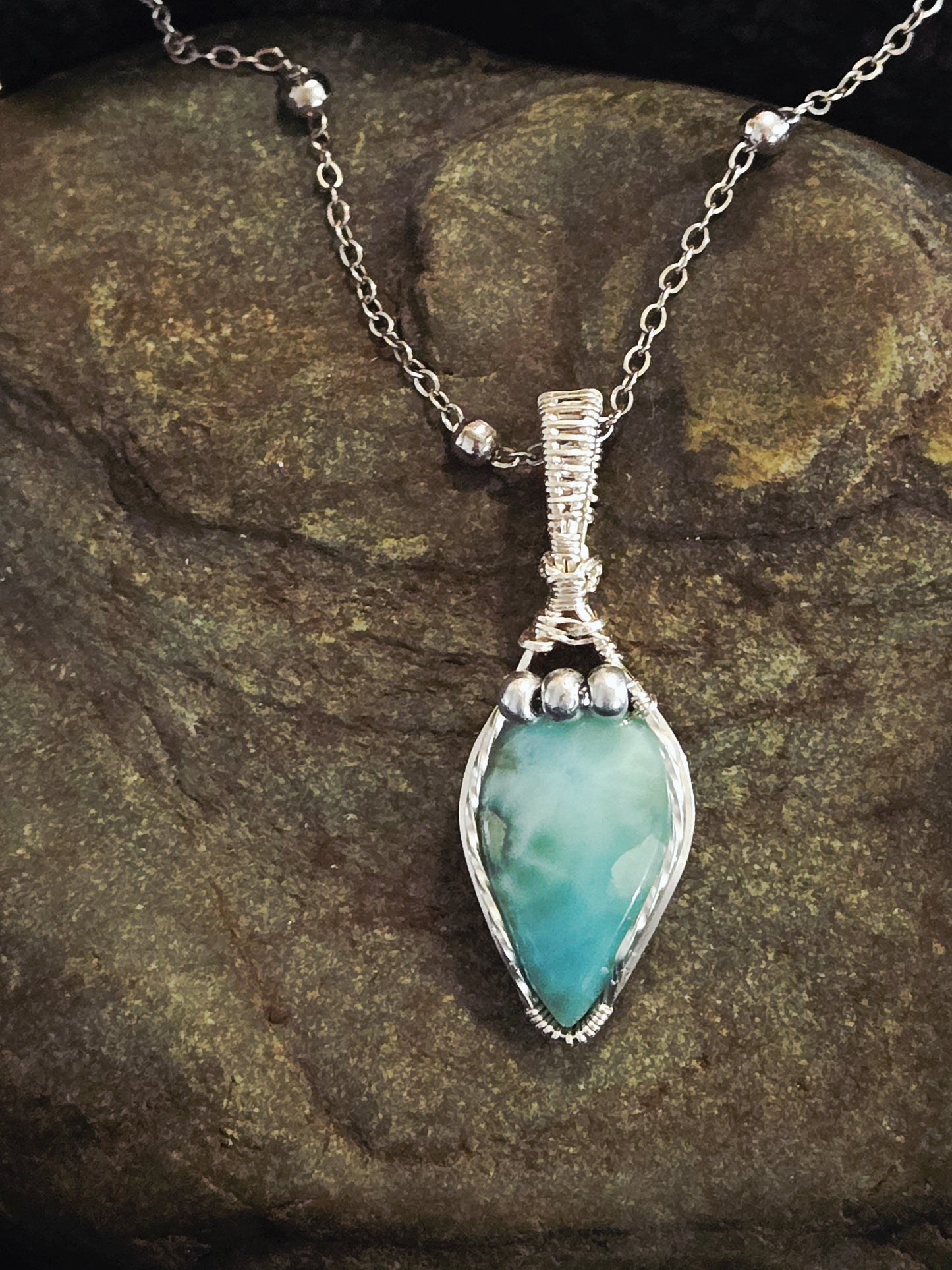 Larimar in Sterling Silver !!