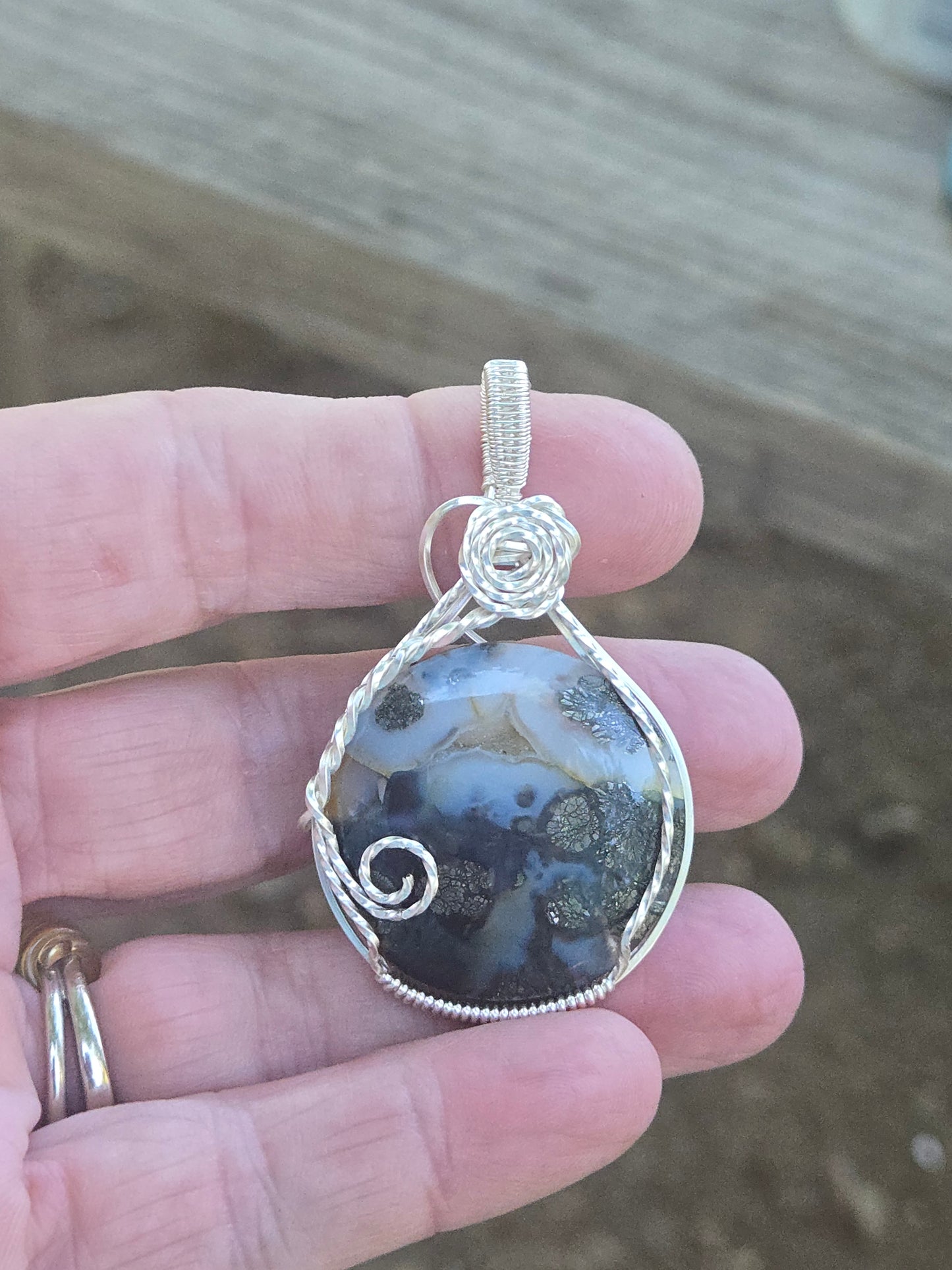 Black Marcasite in Silver Plated