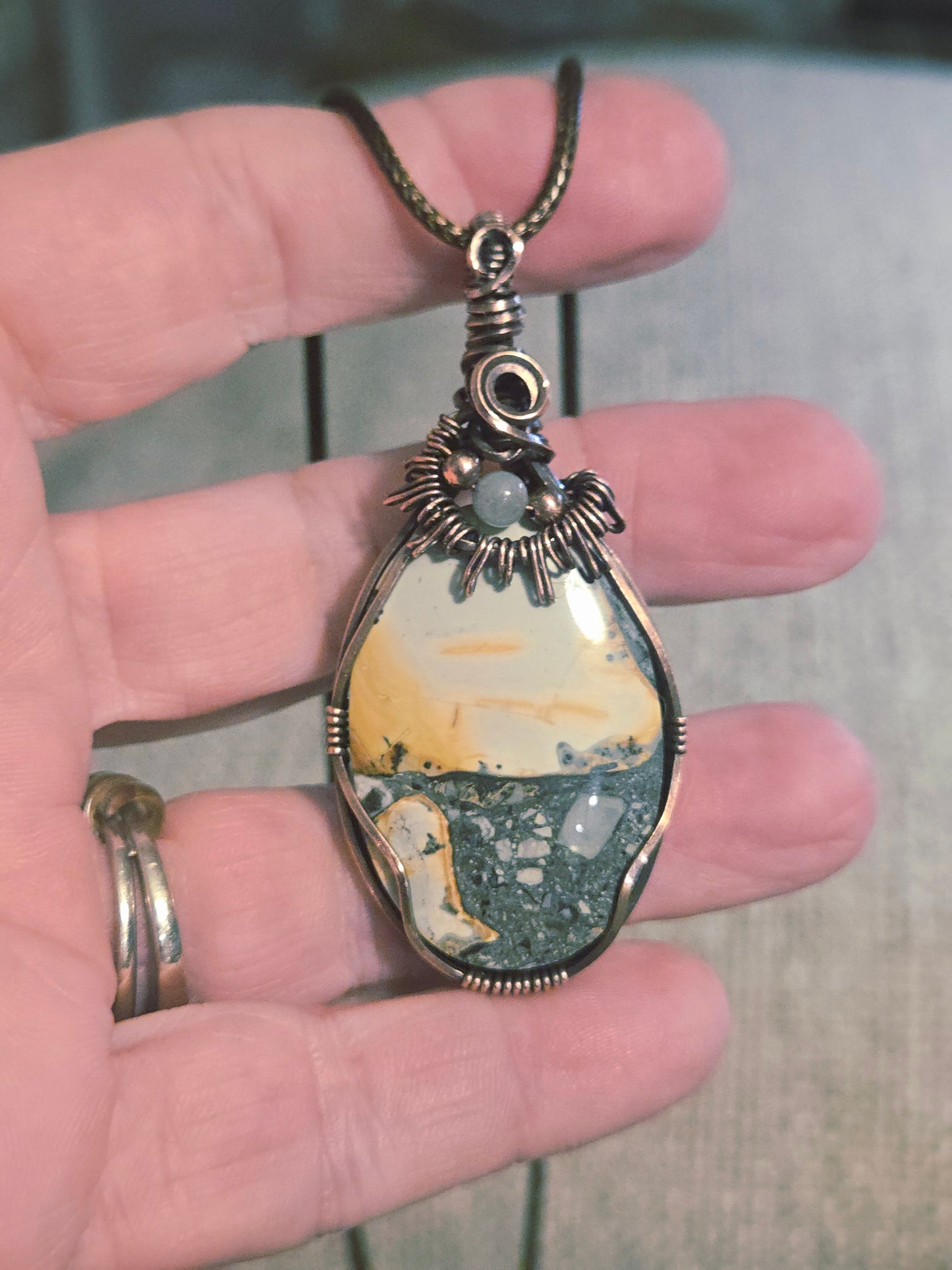 Maligano Jasper in Antiqued Copper