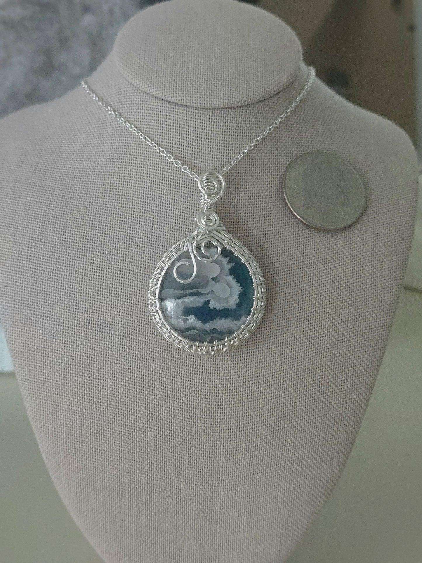 Plume Sky Doublet in Silver Plated Wire
