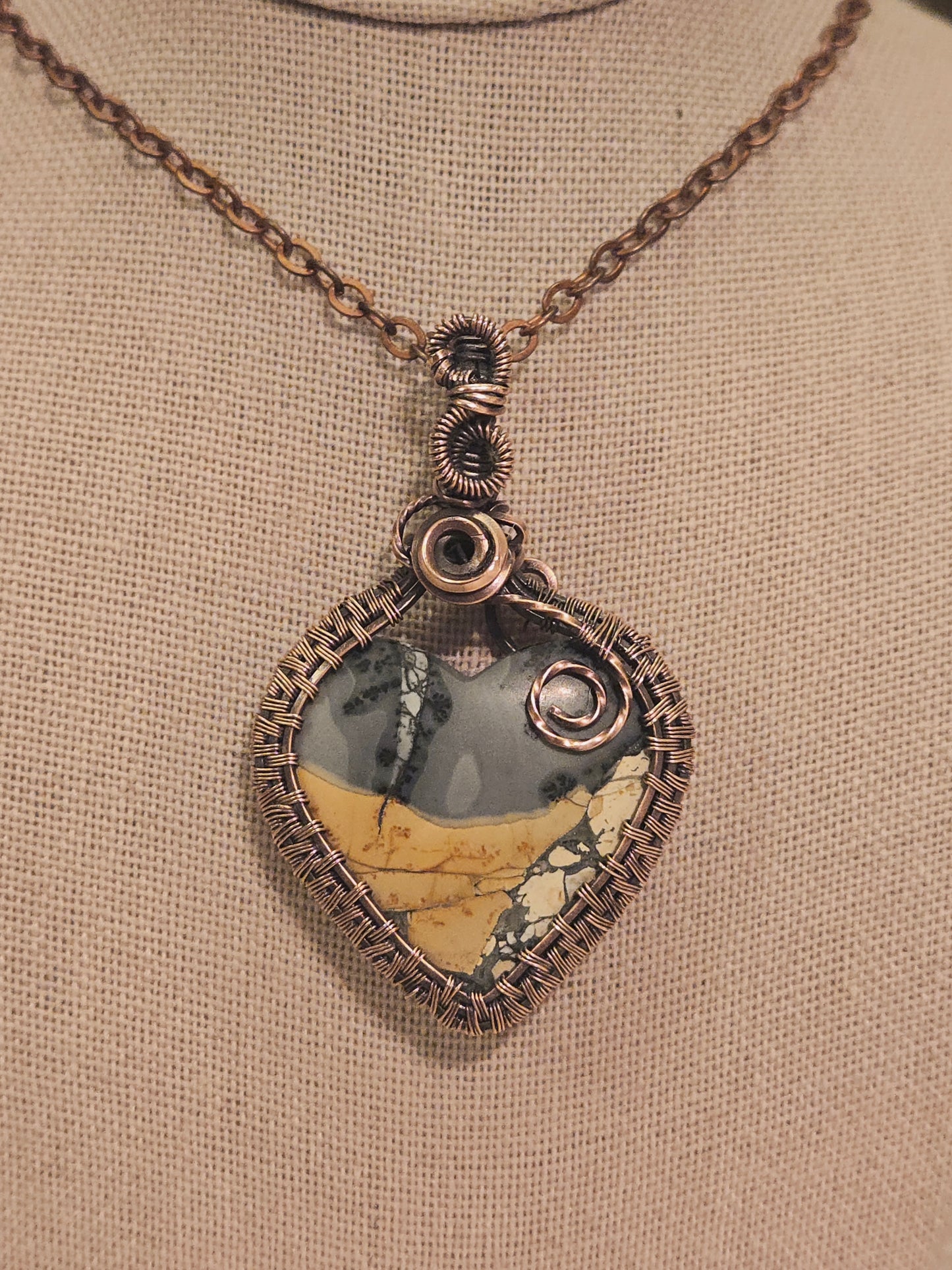 Maligano Jasper in Antiqued Copper