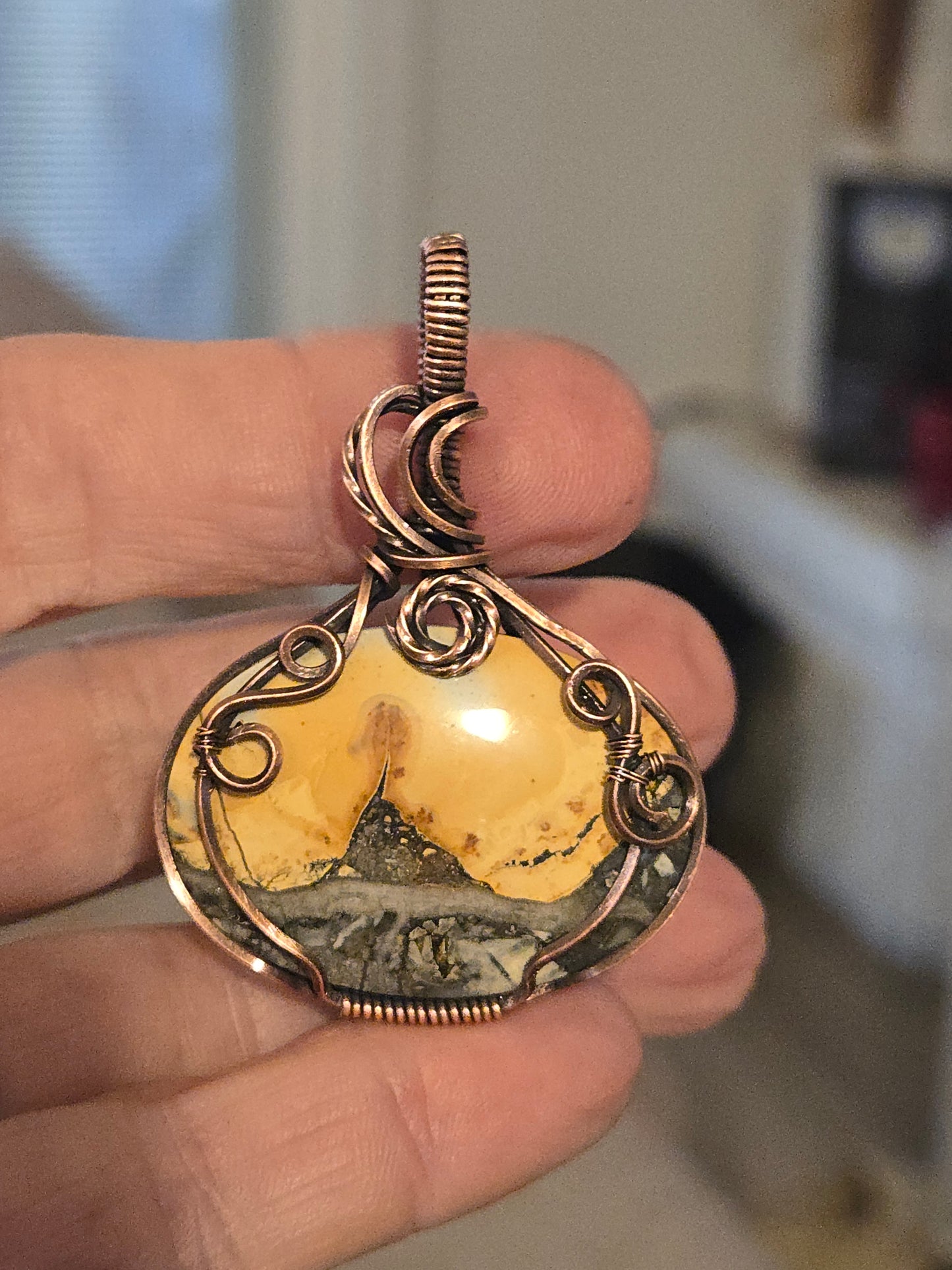Maligano Jasper in Antiqued Copper