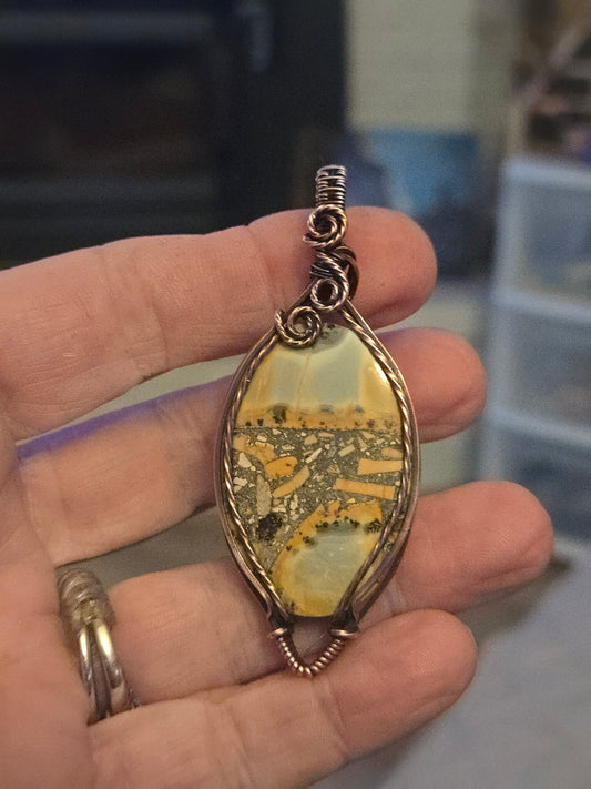Maligano Jasper in Antiqued Copper