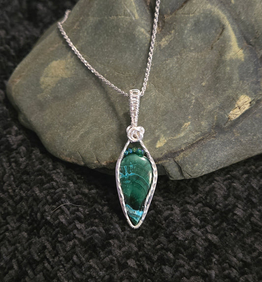 Malachite Chrysocolla in Sterling Silver