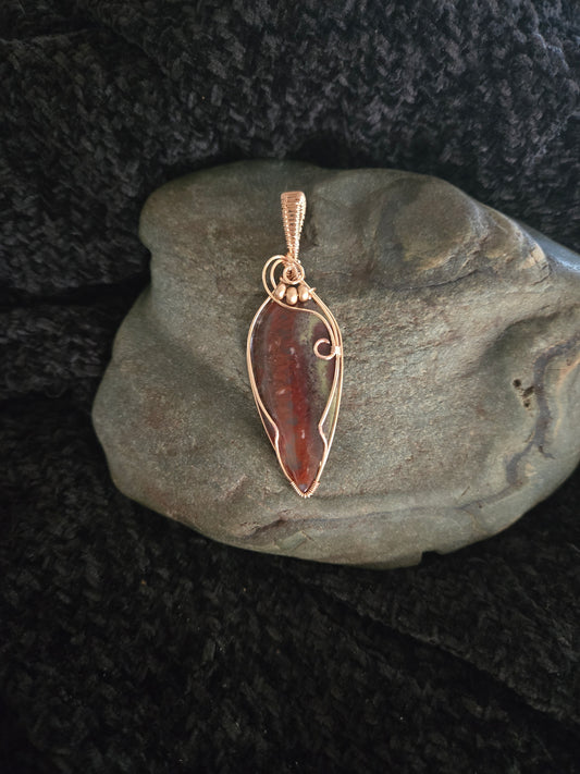 Scenic Moss Agate in Gold Plate Wire.  The stone is amazing!