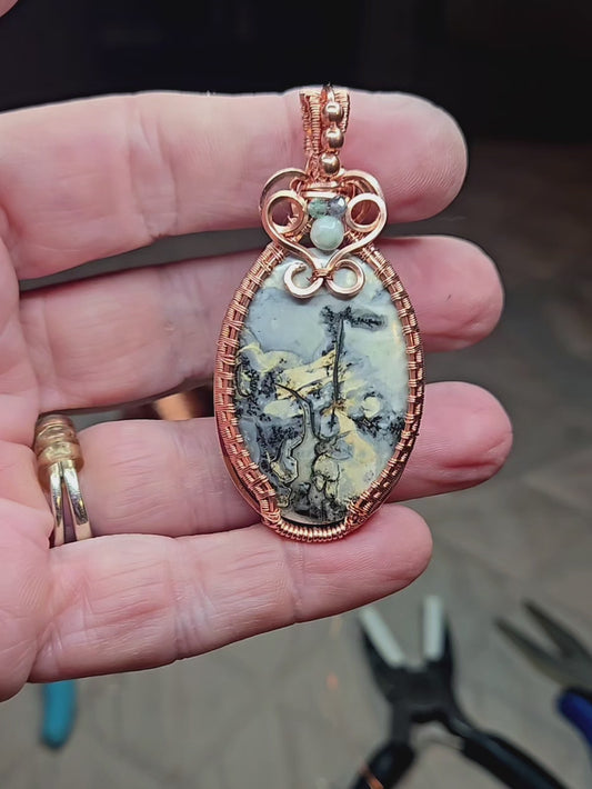 Maligano Jasper in Antiqued Copper