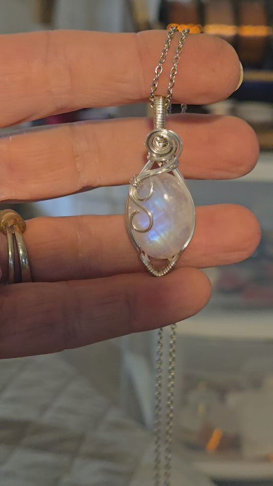 Moonstone in Sterling Silver Wire