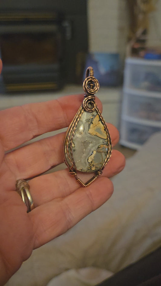 Maligano Jasper in Antiqued Copper