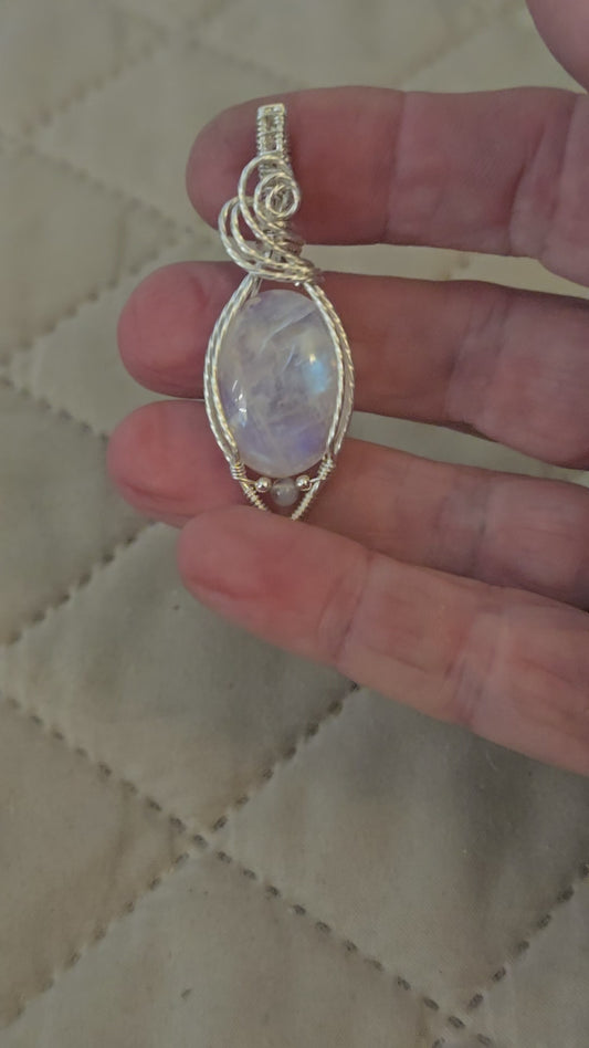 Moonstone in Sterling Silver Wire