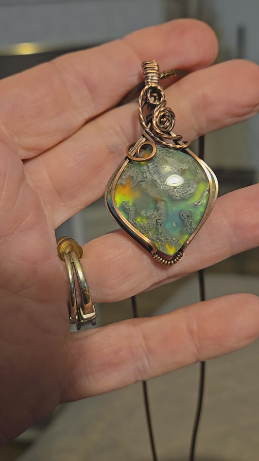Marcasite Doublet in Antiqued Copper Wire