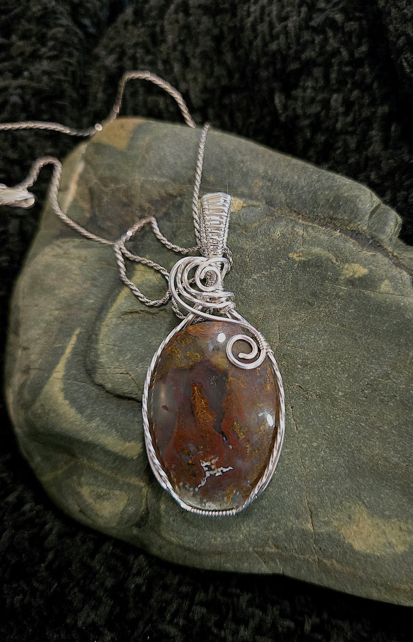 Scenic Moss Agate in Sterling Silver!!