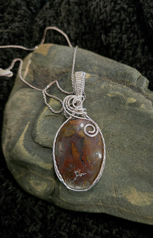 Scenic Moss Agate in Sterling Silver!!