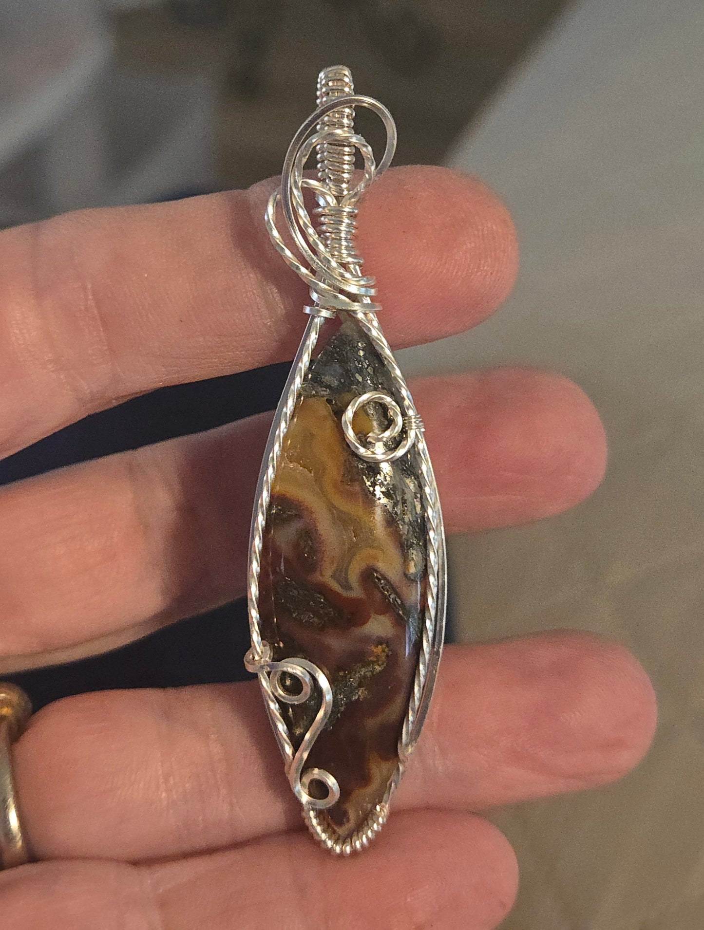 Red Marcasite in Silver Plated Wire