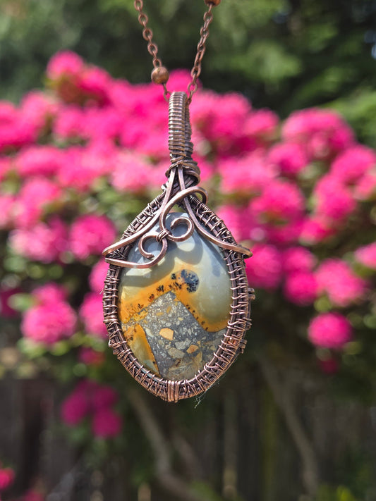 Maligano Jasper in Antiqued Copper