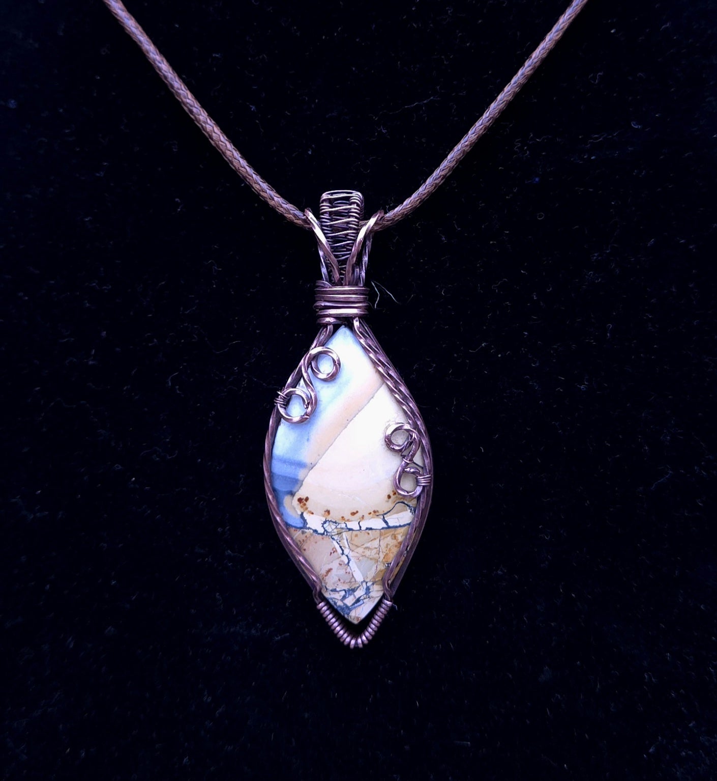 Maligano Jasper in Antiqued Copper