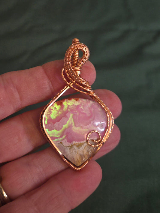 Aurora Sky Doublet in Antiqued Copper Wire