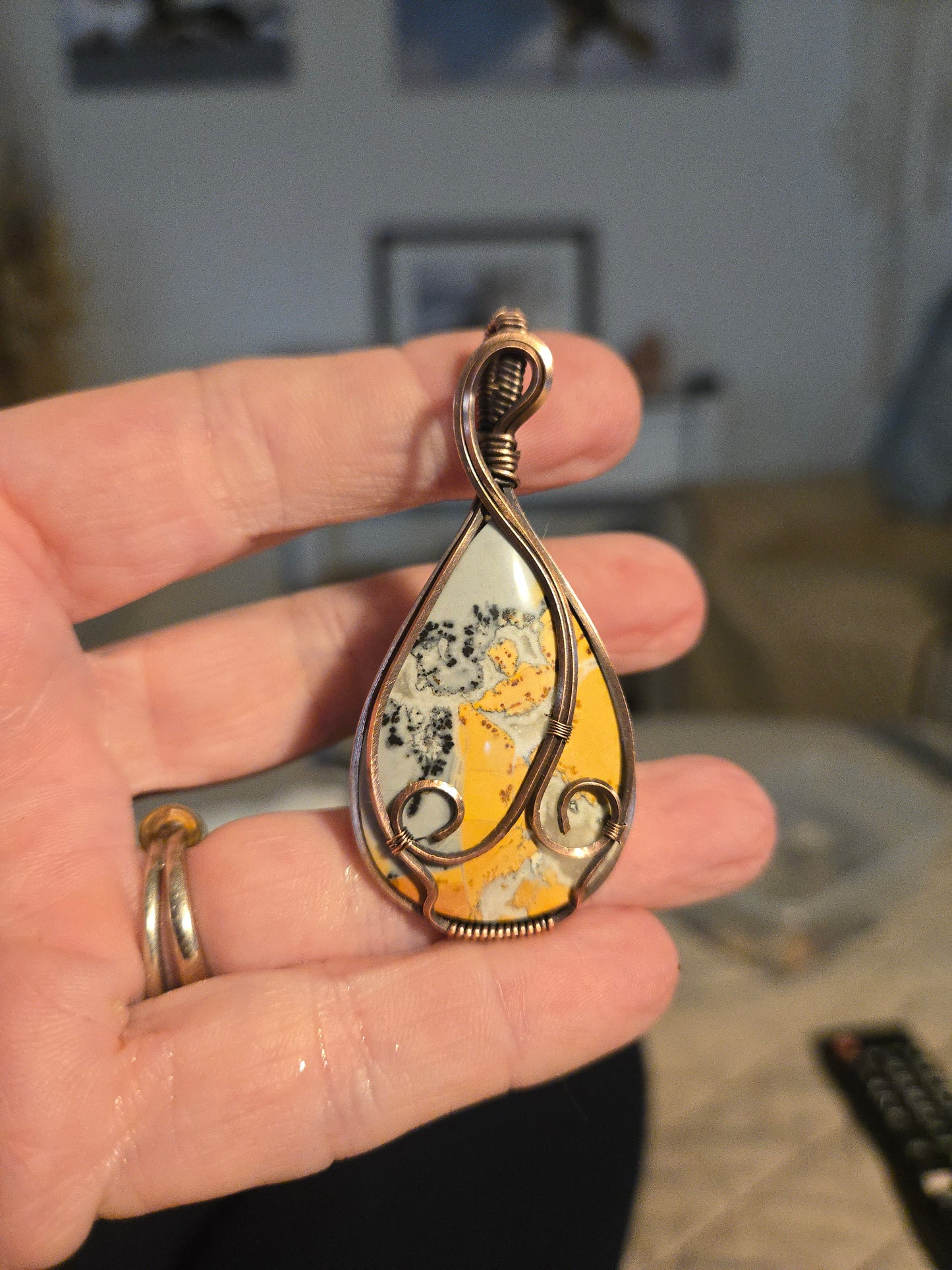 Maligano Jasper in Antiqued Copper