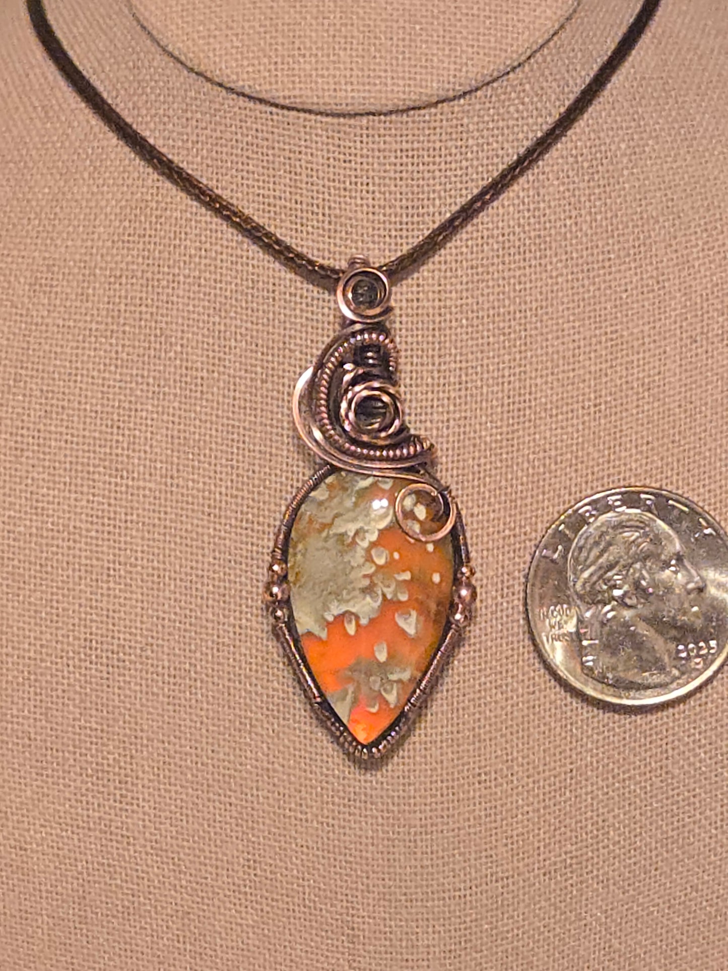 Aurora Sky Doublet in Antiqued Copper Wire