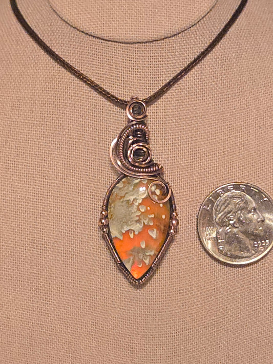 Aurora Sky Doublet in Antiqued Copper Wire