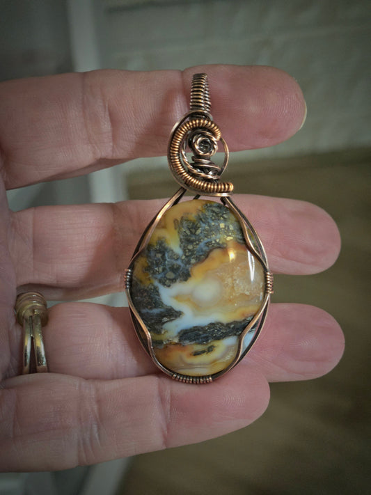 Marcasite in Antiqued Copper Wire