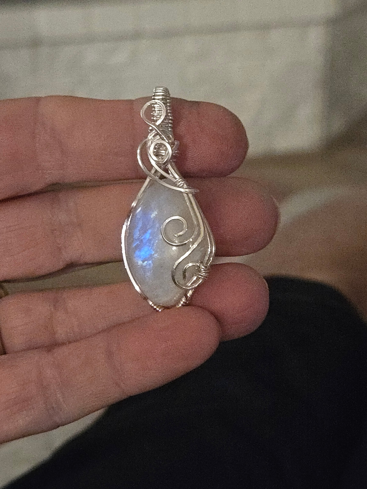 Moonstone in Sterling Silver Wire