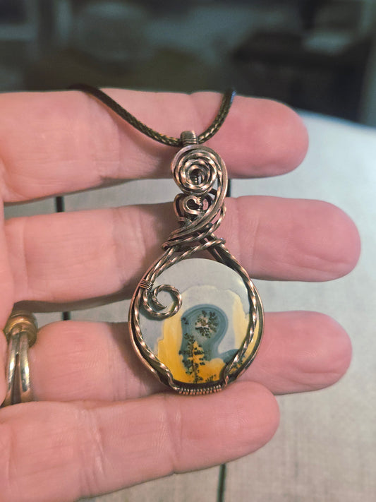 Maligano Jasper in Antiqued Copper