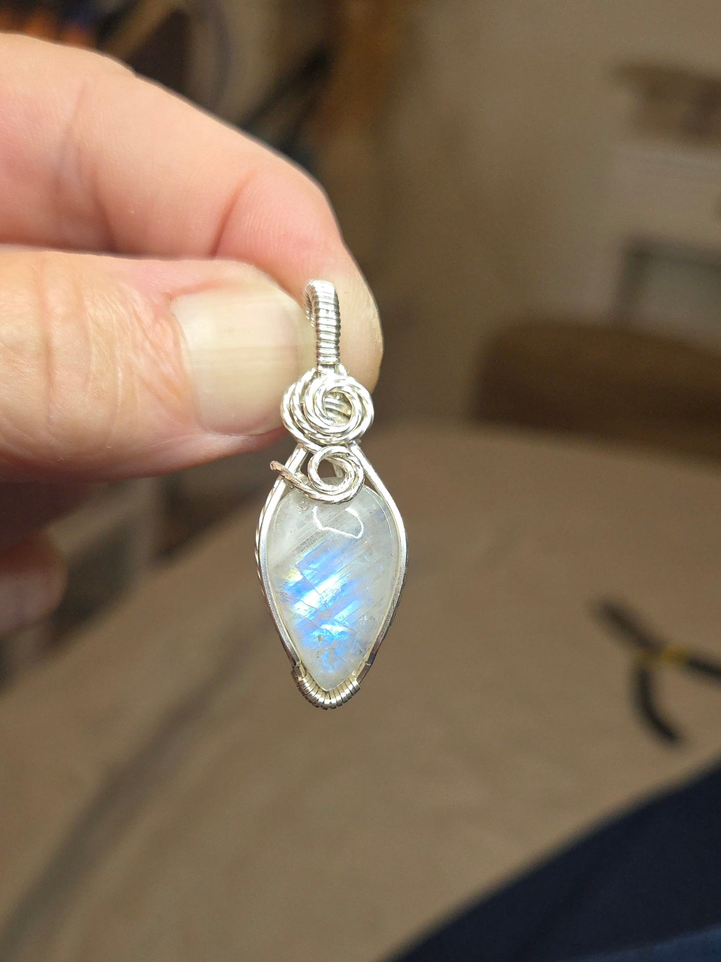 Moonstone in Sterling Silver Wire