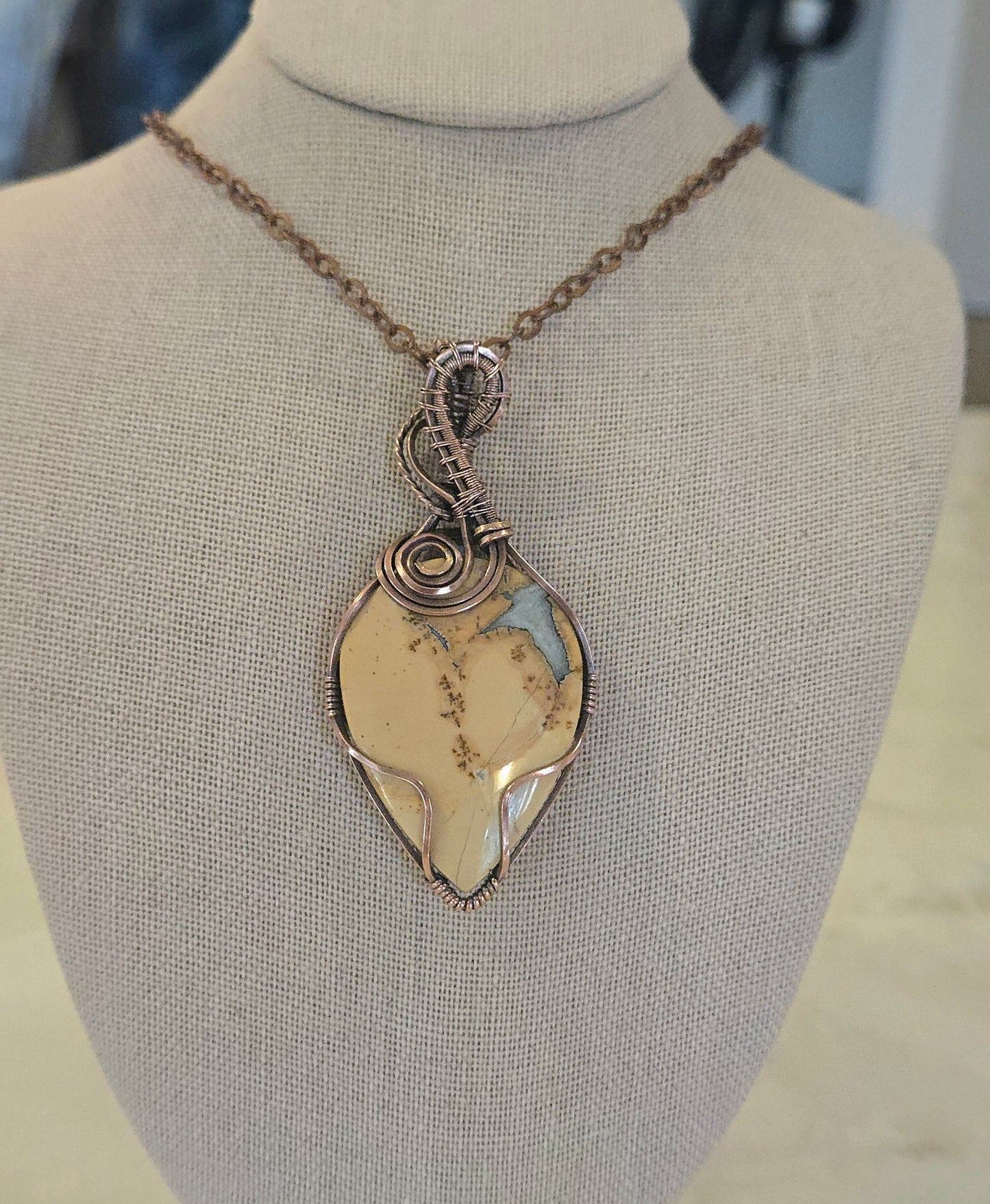 Maligano Jasper in Antiqued Copper