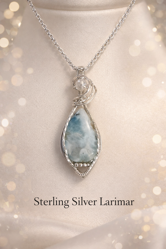 Larimar in Sterling Silver !!