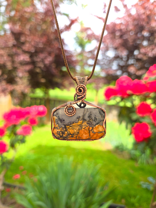 Maligano Jasper in Antiqued Copper