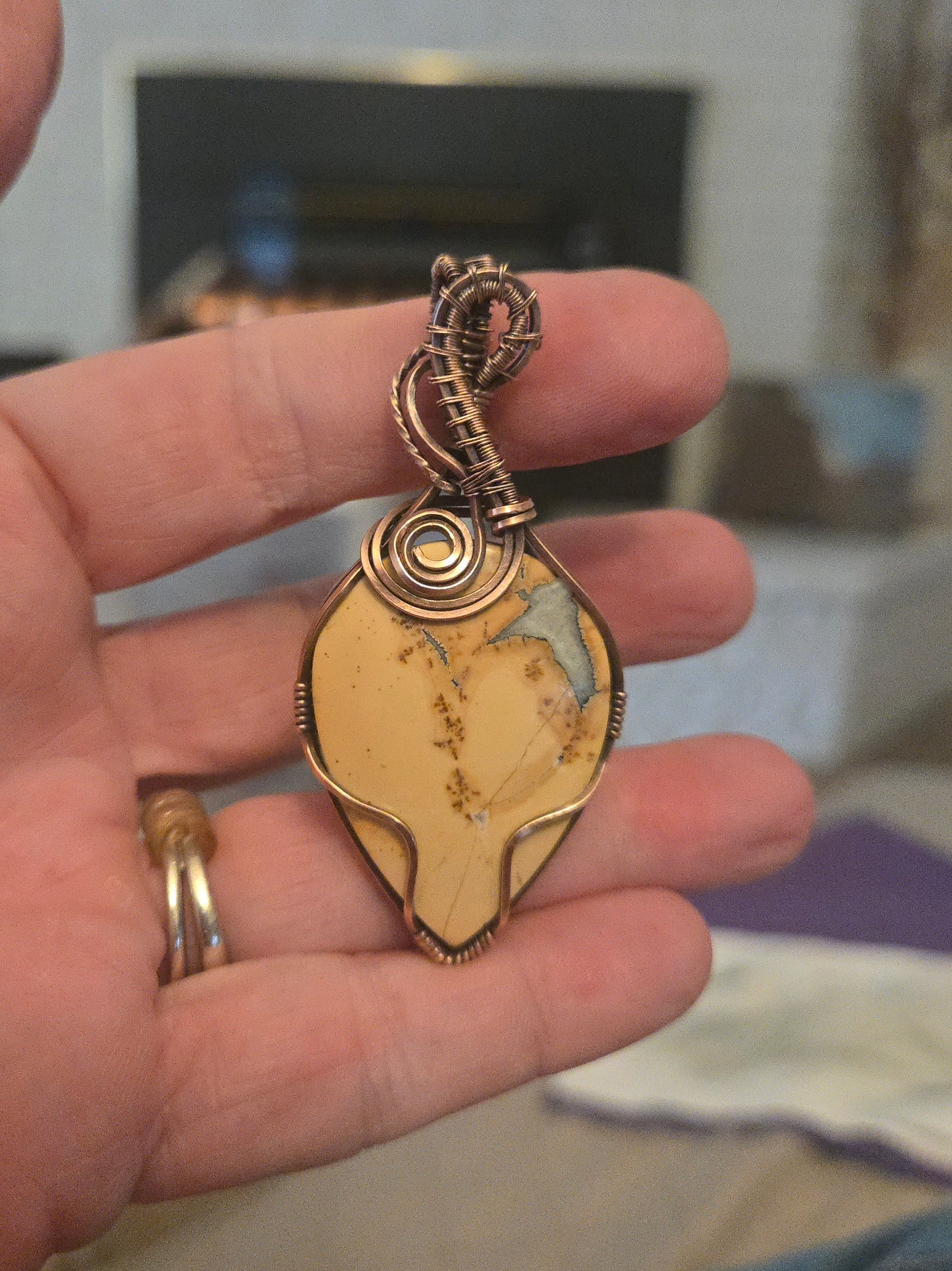 Maligano Jasper in Antiqued Copper