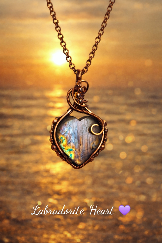 Labradorite Heart
