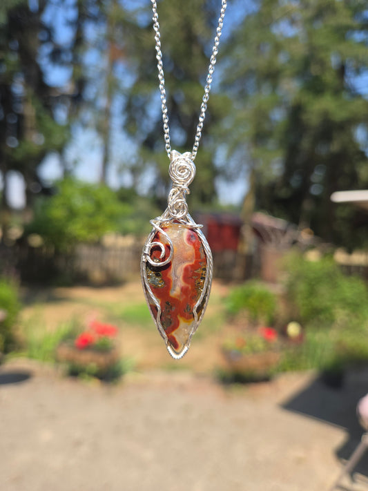 Red Marcasite in Sterling Silver Wire