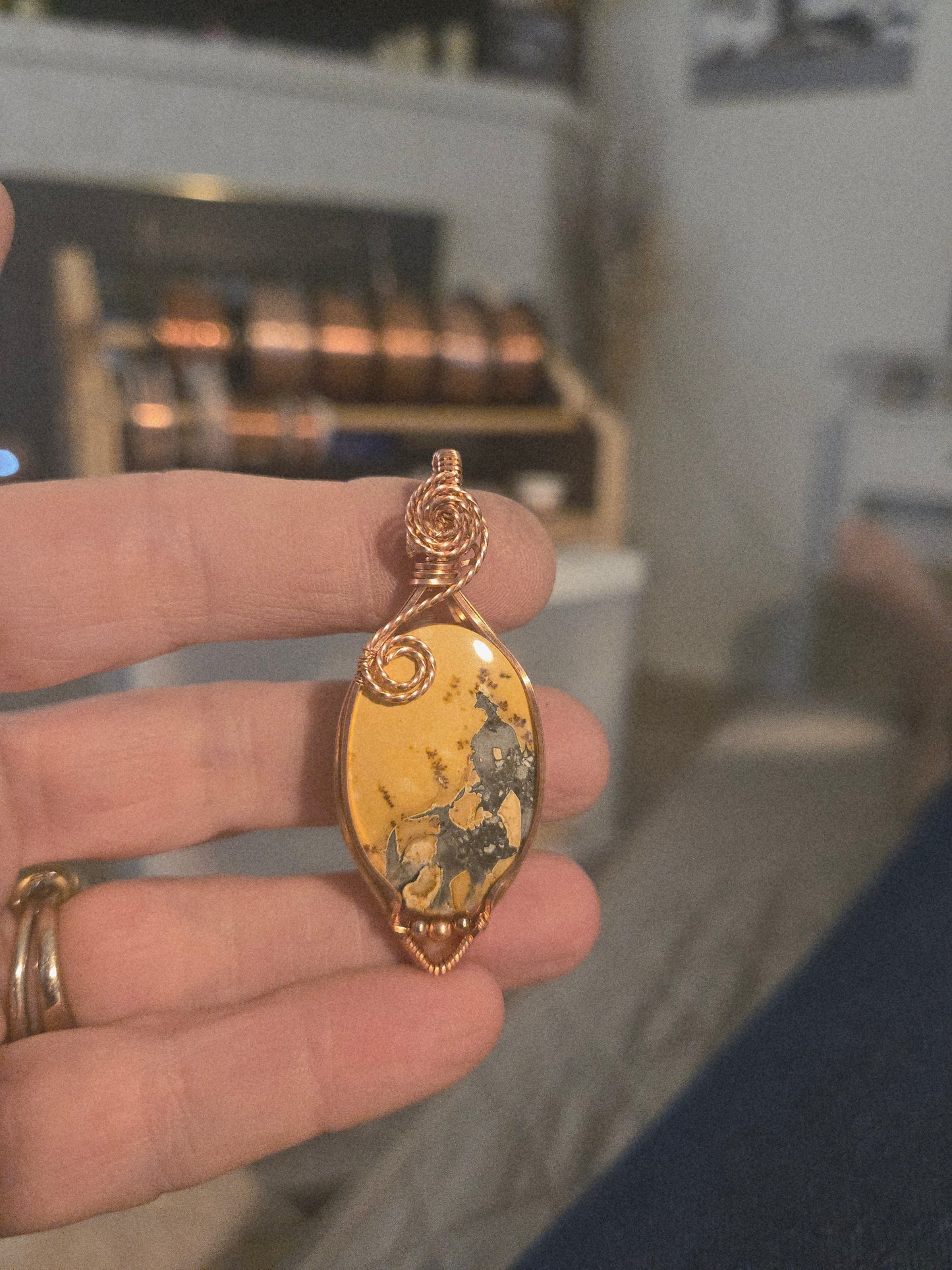 Maligano Jasper in Antiqued Copper